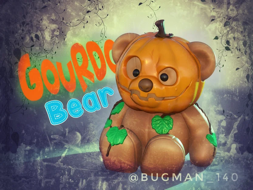 Gourdo Bear – Gấu nhỏ dễ thương mặc đồ Halloween - Image 1