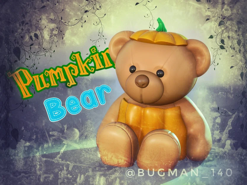 Pumpkin Bear – Gấu nhỏ dễ thương hóa trang Halloween - Image 1