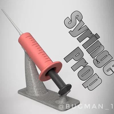 Syringe Prop (Ống tiêm trưng bày kèm stand)