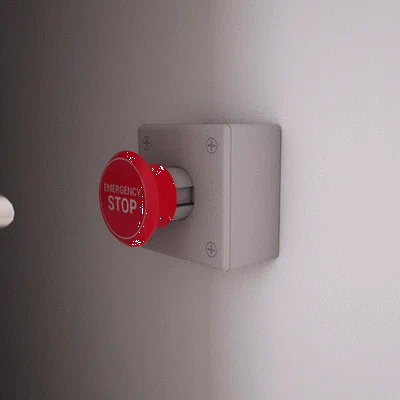 Nút STOP! khẩn cấp (cho cửa) – Emergency (door) STOP!