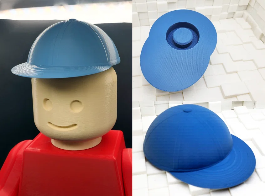 Mũ Lưỡi Trai 3D Cho Mô Hình Nhân Vật Minifig Cỡ Lớn - Image 1