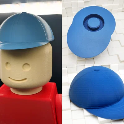 Mũ Lưỡi Trai 3D Cho Mô Hình Nhân Vật Minifig Cỡ Lớn
