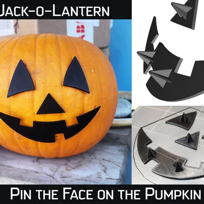 Mô hình 3D trang trí mặt bí ngô Halloween độc đáo - In nhanh dễ dùng