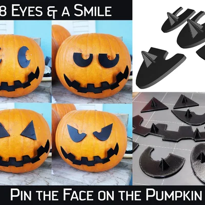 Bộ phụ kiện trang trí bí ngô Halloween 8 Eyes & a Smile