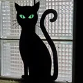 Silhouette Mèo Mắt Phát Sáng - Thumbnail 1