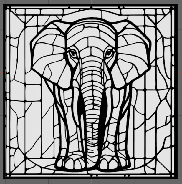 Tranh treo tường Voi (Stained Glass) - Image 1
