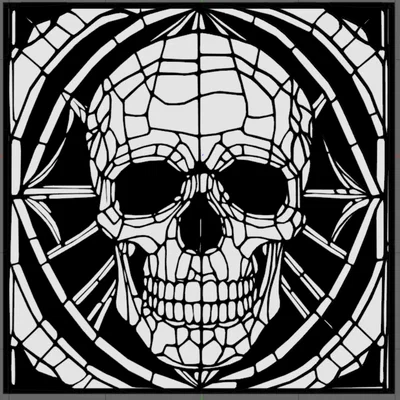 Tranh treo tường Skull (Stained Glass)