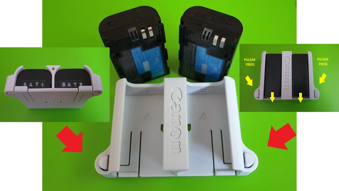 Nhiều khay pin Canon LP-E6 có nút nhả (Several LP-E6 battery packs) - Image 2