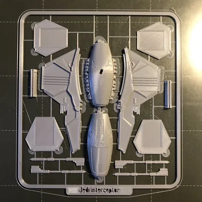 Kitcard tàu Jedi Interceptor Star Wars (Eta-2 Actis-class light interceptor)