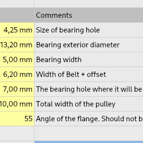 Idler Pulley Parametric