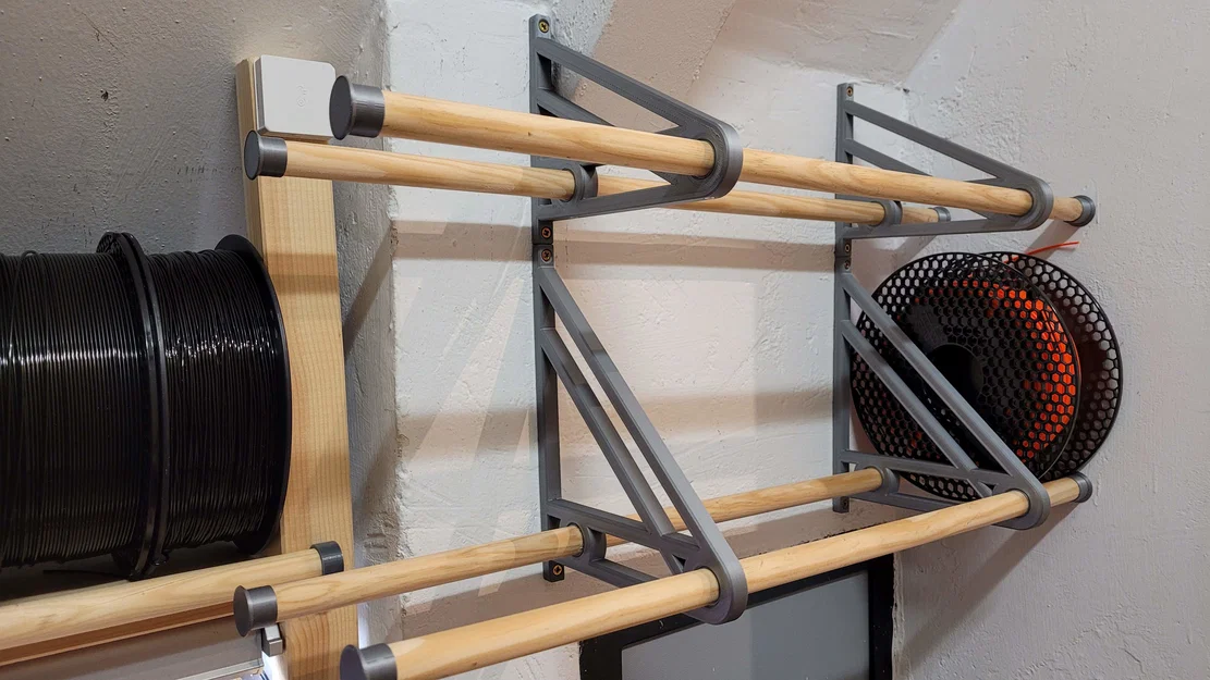 Hệ kệ treo spool filament V2 (Filament Spool Shelf system - V2) - Image 1
