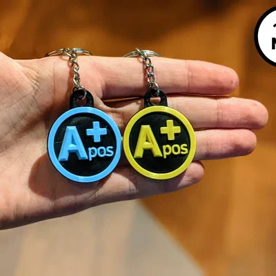 Móc khóa nhóm máu – kèm NFC Tag
