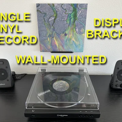 Giá treo tường trưng bày 1 đĩa vinyl (Single Vinyl Record Wall-Mounted Display Bracket)