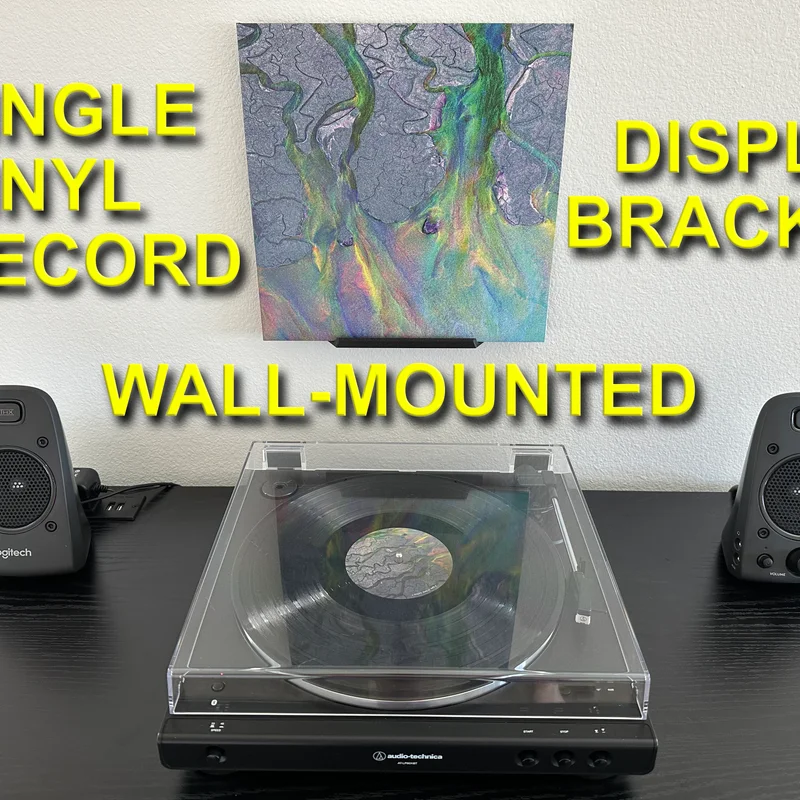 Giá treo tường trưng bày 1 đĩa vinyl (Single Vinyl Record Wall-Mounted Display Bracket)