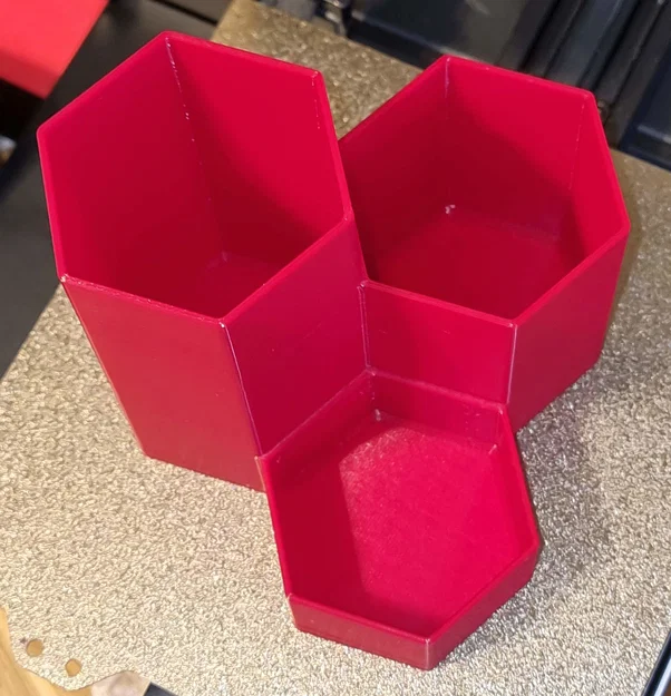 Hex Pen Organizer – Khay/Ống cắm bút lục giác để bàn dễ in - Image 3