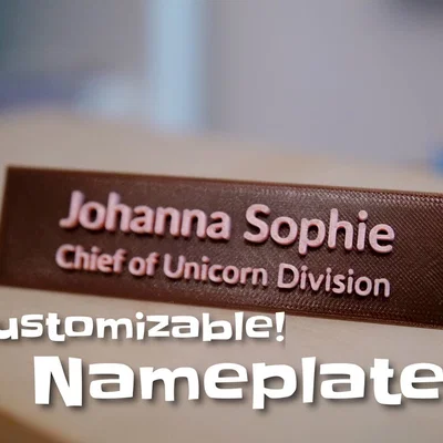 Nameplate – Bảng tên để bàn tùy biến