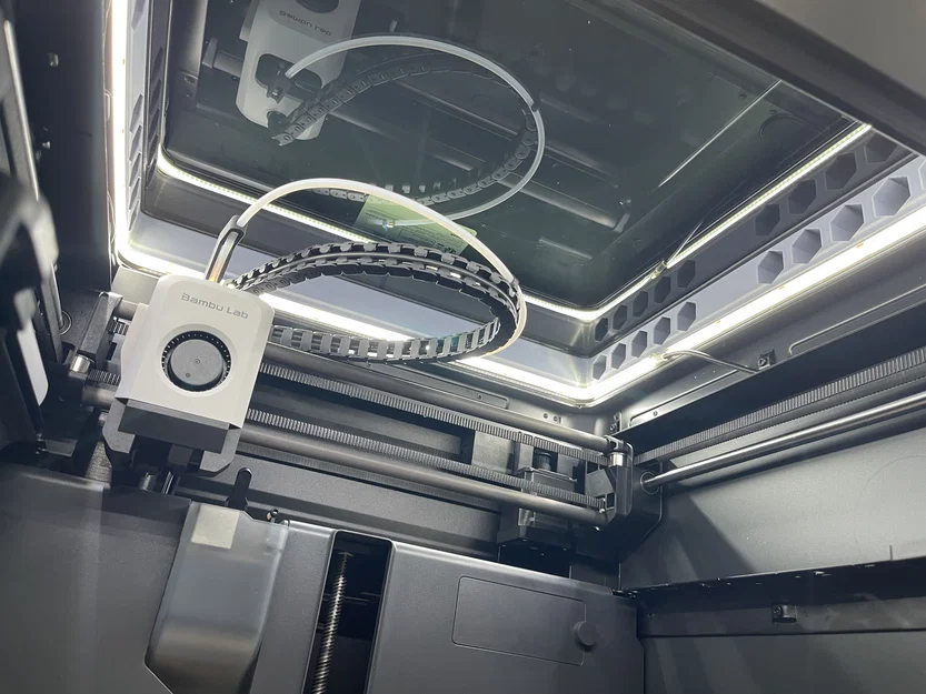 Bambu Lab P1S Top Glass LED Hex Riser - Image 2
