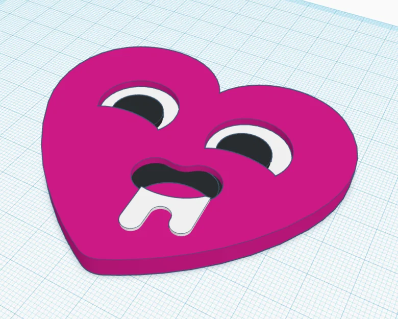 Huy hiệu Valentine emoji “horny heart” (trái tim thèm yêu) - Image 3