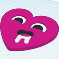 Huy hiệu Valentine emoji “horny heart” (trái tim thèm yêu) - Thumbnail 3