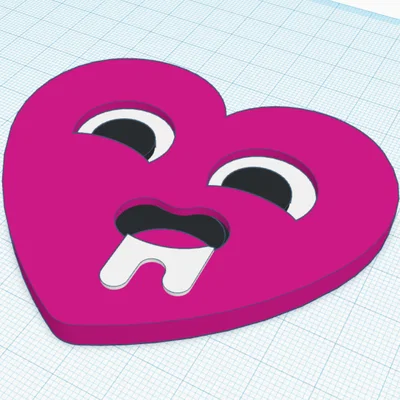 Huy hiệu Valentine emoji “horny heart” (trái tim thèm yêu)