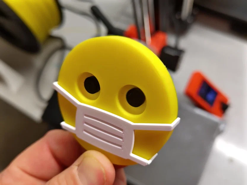 Huy hiệu 3D emoji đeo khẩu trang – nhắc nhở phòng dịch corona - Image 4