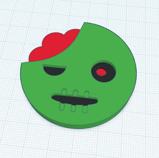 Huy hiệu 3D emoji “xác sống xanh” - Image 2