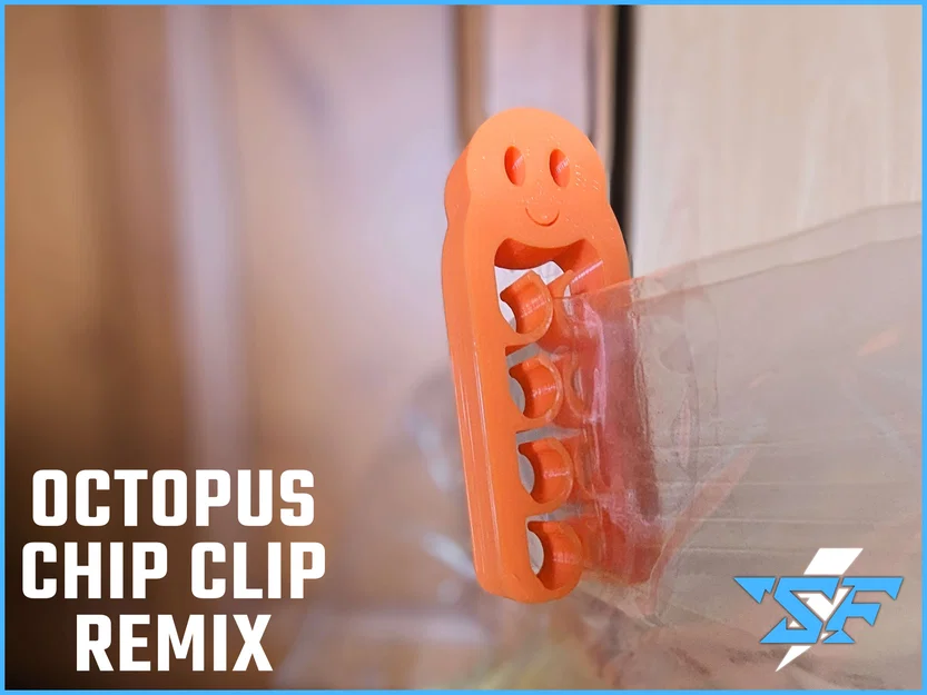 Kẹp Túi Bánh Hình Bạch Tuộc Octopus Chip Clip - File In 3D Siêu Dễ Thương - Image 1