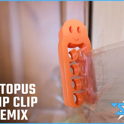 Kẹp Túi Bánh Hình Bạch Tuộc Octopus Chip Clip - File In 3D Siêu Dễ Thương