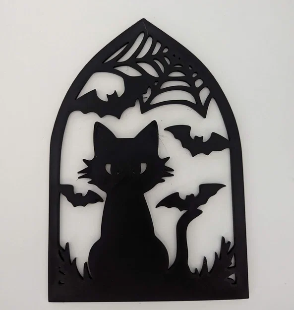 Mô hình trang trí Halloween Cat: Chú mèo đen huyền bí in 3D - Image 1