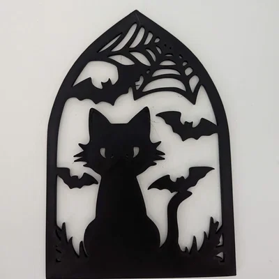 Mô hình trang trí Halloween Cat: Chú mèo đen huyền bí in 3D