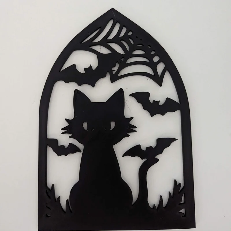 Mô hình trang trí Halloween Cat: Chú mèo đen huyền bí in 3D