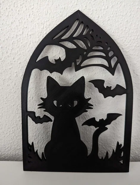 Mô hình trang trí Halloween Cat: Chú mèo đen huyền bí in 3D - Image 2