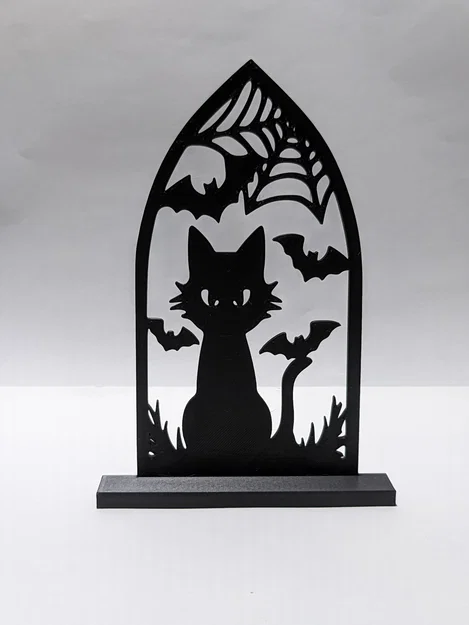 Mô hình trang trí chú mèo Halloween kèm đế đứng cực xinh - Image 1