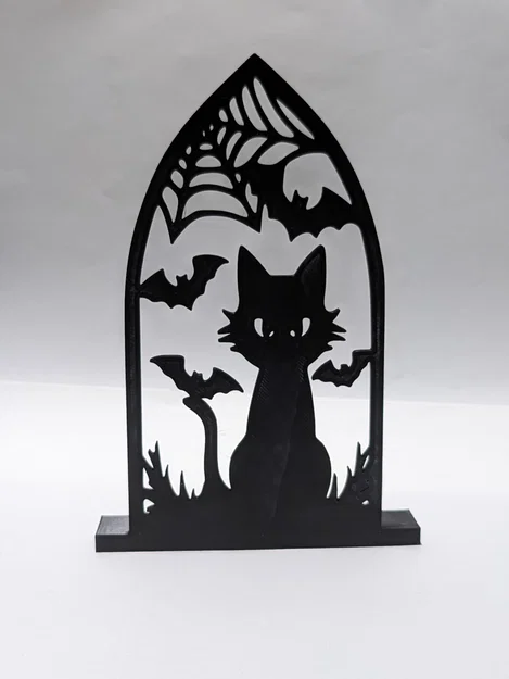 Mô hình trang trí chú mèo Halloween kèm đế đứng cực xinh - Image 2