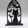Mô hình trang trí chú mèo Halloween kèm đế đứng cực xinh - Thumbnail 2