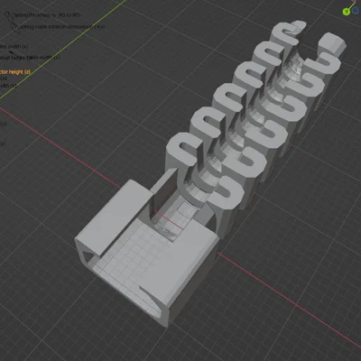 Cable Saver (parametric .blend) – Ốp bảo vệ đầu cáp parametric