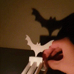 Giá đỡ nến/tealight Spooky chiếu bóng (tự tạo figure)