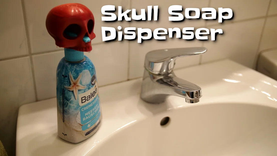 Hộp bơm xà phòng hình đầu lâu (Skull soap dispenser) - Image 1