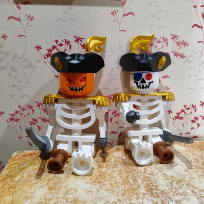 Đầu bí ngô 3D cho mô hình Lego Skeleton (Pumpkin Lego Skeleton)