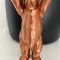 Mô hình gấu Berlin Low Poly (Berlin Buddy Bear) trang trí in 3D - Thumbnail 1