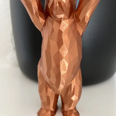 Mô hình gấu Berlin Low Poly (Berlin Buddy Bear) trang trí in 3D