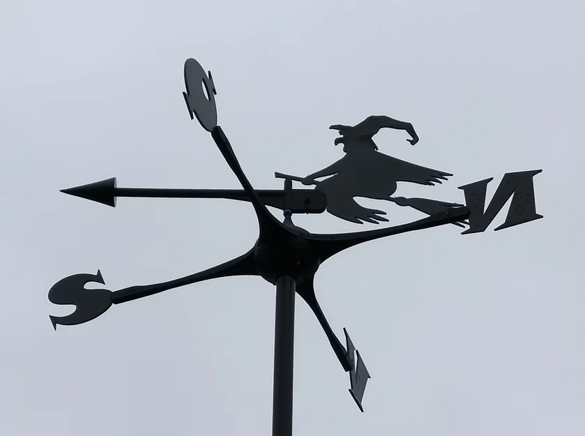 Weather-witch – Cánh gió (wind vane) hình phù thủy thay được - Image 1