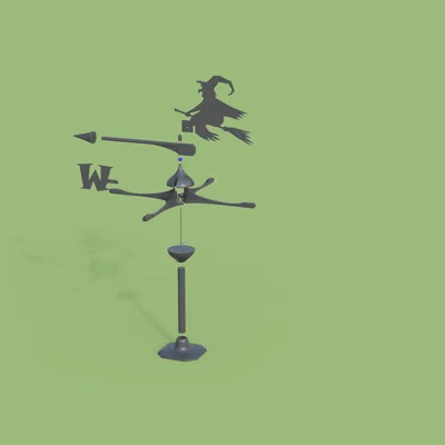 Weather-witch – Cánh gió (wind vane) hình phù thủy thay được