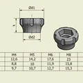 Đầu Thumb screw (thumb screw head) - Thumbnail 1