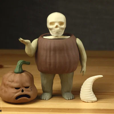 Mô hình 3D Old Pumpkin Man từ Over the Garden Wall độc đáo