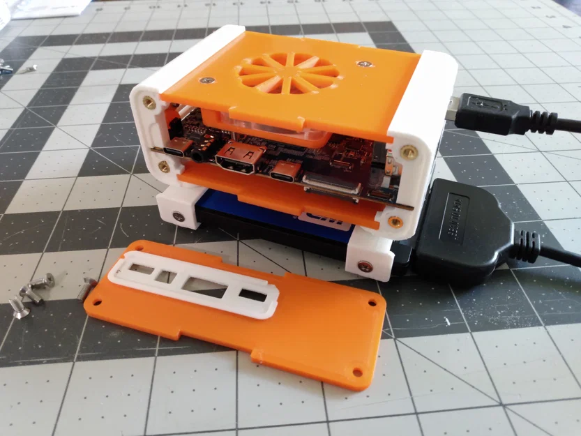 Vỏ Orange Pi 5 kèm gá gắn SSD 2.5" ngoài & quạt 40x10 - Image 4