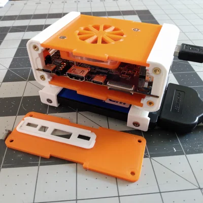 Vỏ Orange Pi 5 kèm gá gắn SSD 2.5" ngoài & quạt 40x10
