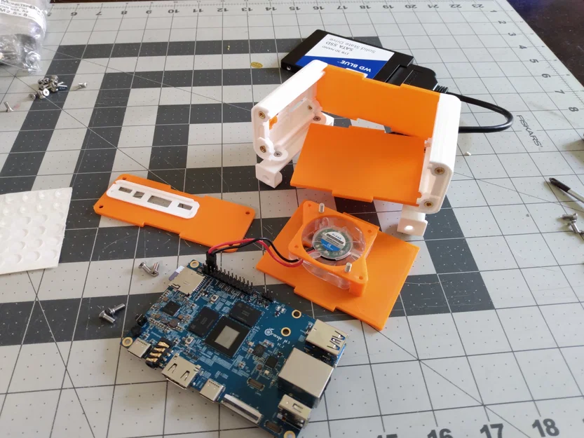 Vỏ Orange Pi 5 kèm gá gắn SSD 2.5" ngoài & quạt 40x10 - Image 8