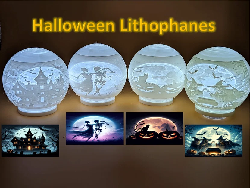 Bộ Sưu Tập Lithophane Tealight Halloween - Image 1