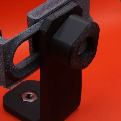 Ngàm gắn điện thoại lên tripod máy ảnh (in 3D)